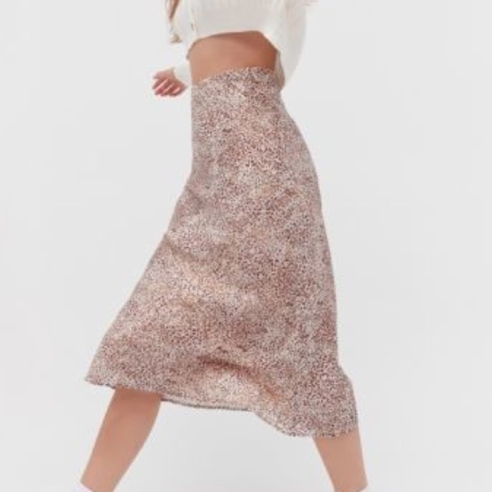 Urban Outfitters Rowan Midi Slip Skirt